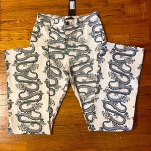 MOTEL ROCKS high waisted dragon rope pants